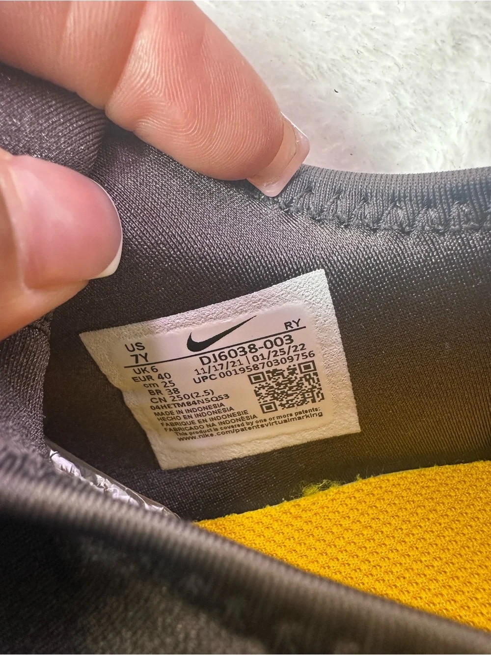 Nike  Grey and White Slip-On Sneaker